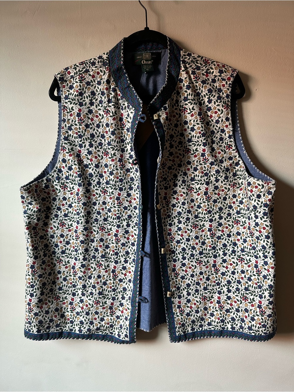 NWT Vintage 90s Orvis Floral Cotton Vest